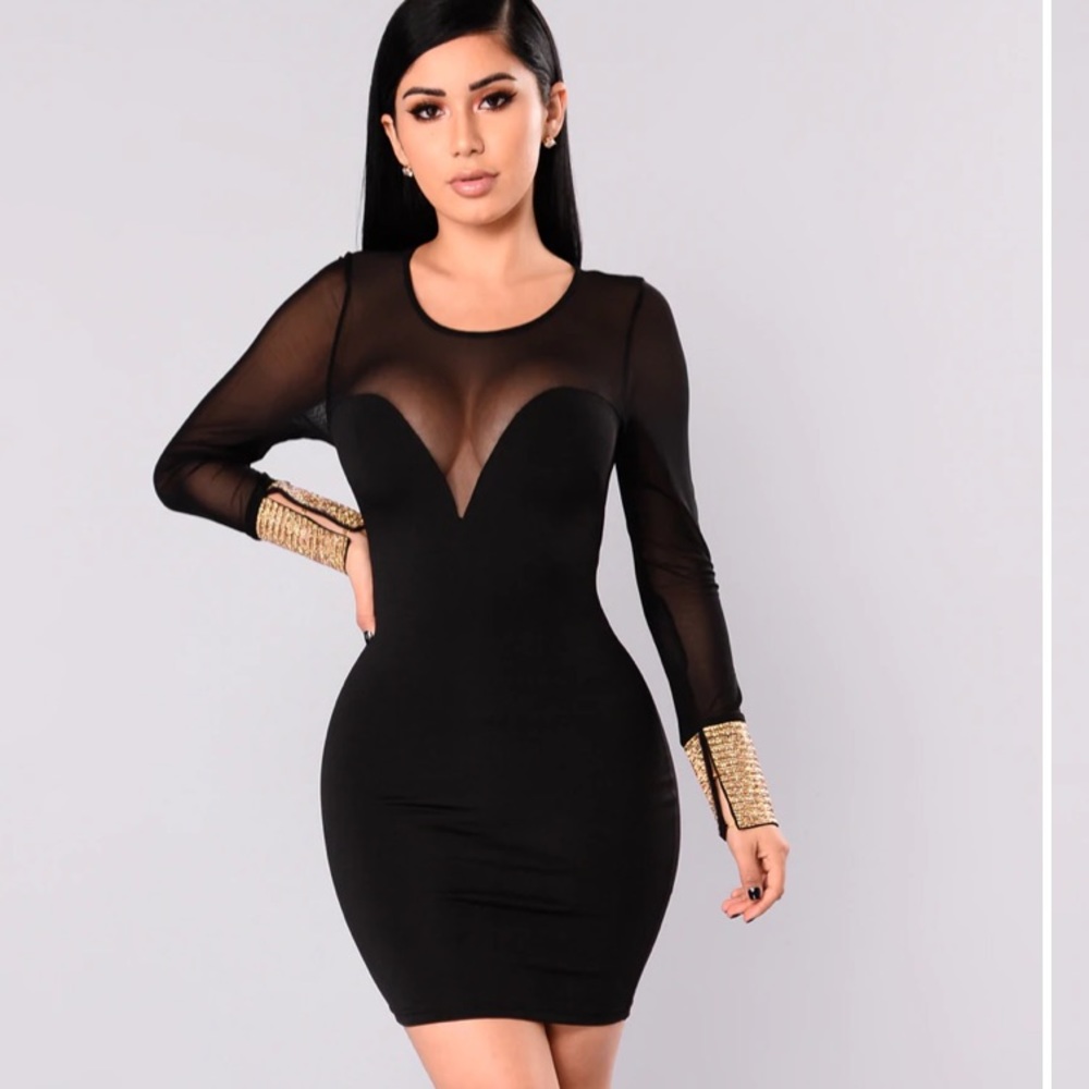 Black and Gold Dress